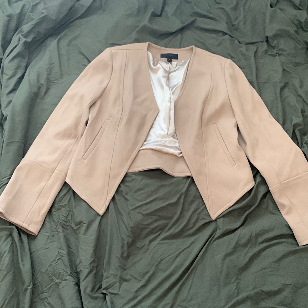 🆕 new J Crew camel tan blazer jacket cropped women’s size 6 slight defect